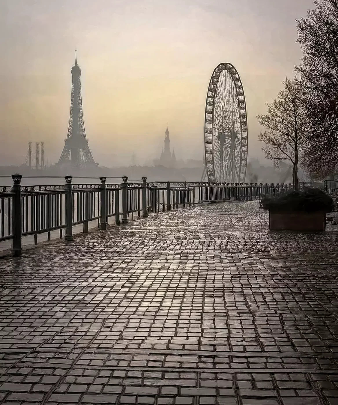 Evening View in Paris 10’x12’ UltraCloth (120 x 144 inch) Backdrop