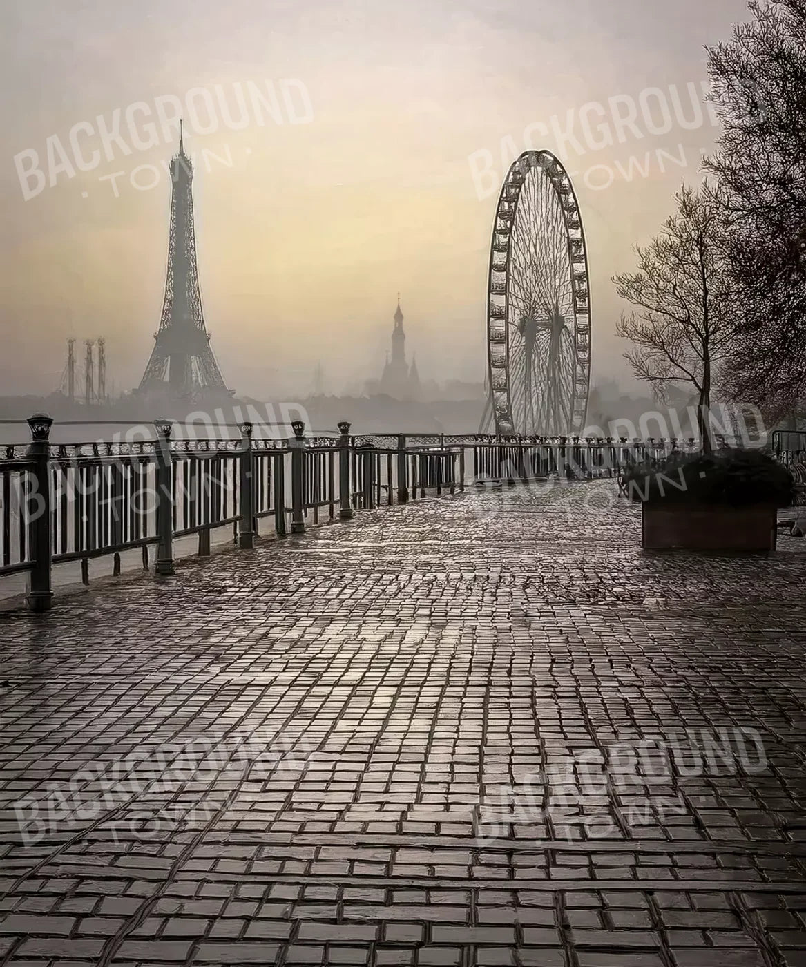 Evening View in Paris 10’x12’ UltraCloth (120 x 144 inch) Backdrop
