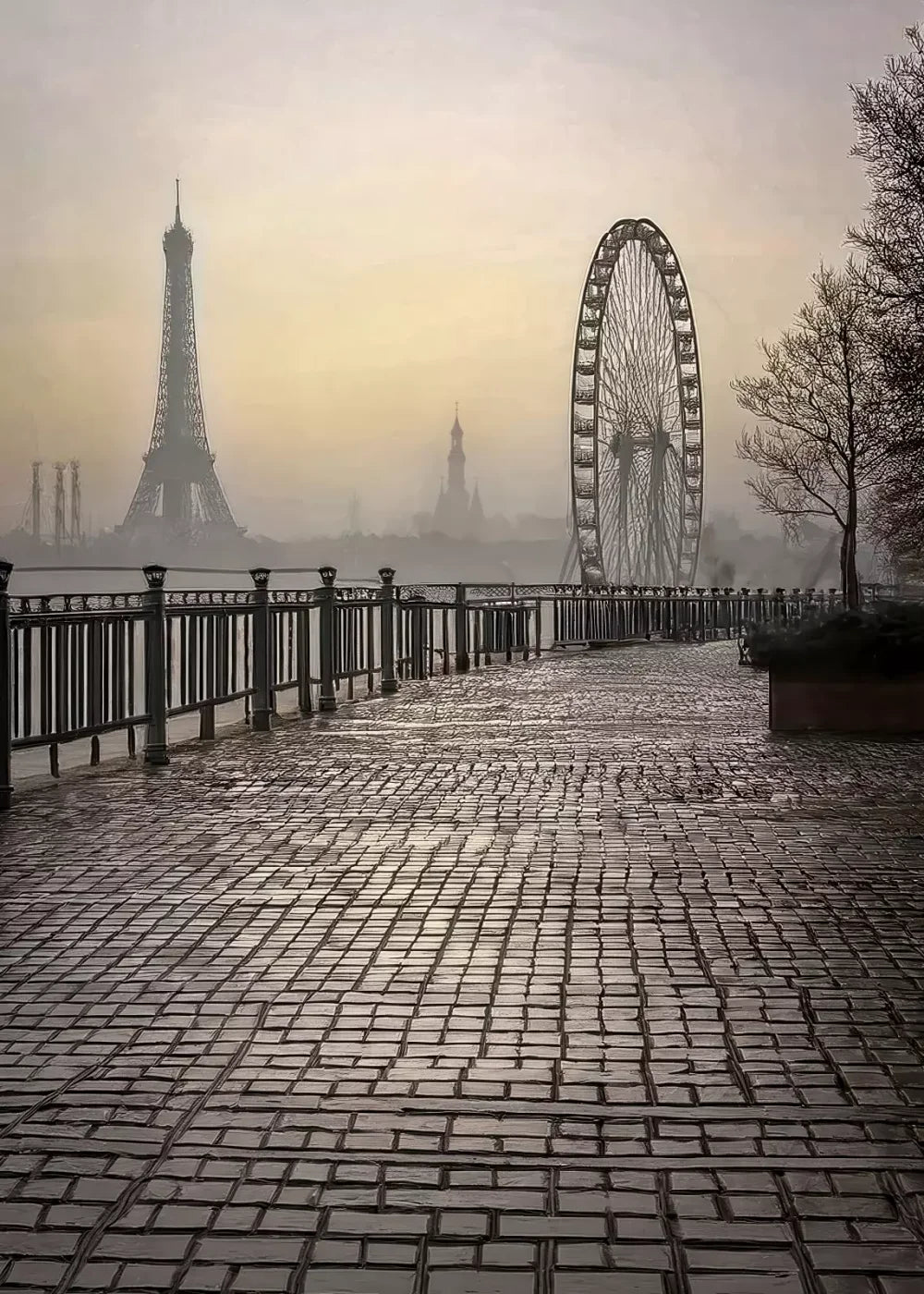 Evening View in Paris 5’x7’ UltraCloth (60 x 84 inch) Backdrop