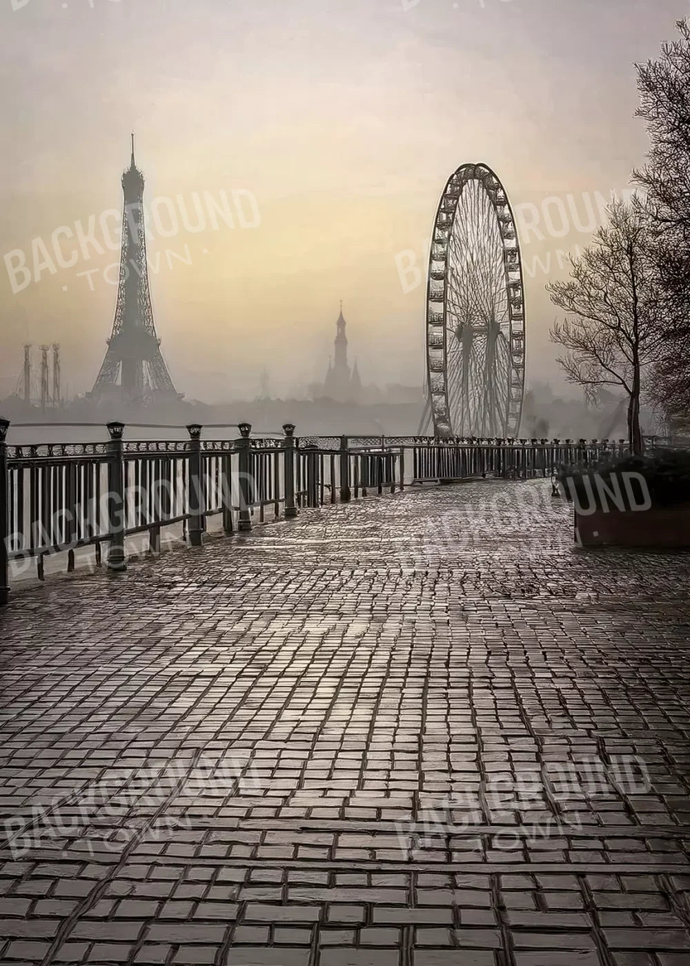 Evening View in Paris 5’x7’ UltraCloth (60 x 84 inch) Backdrop