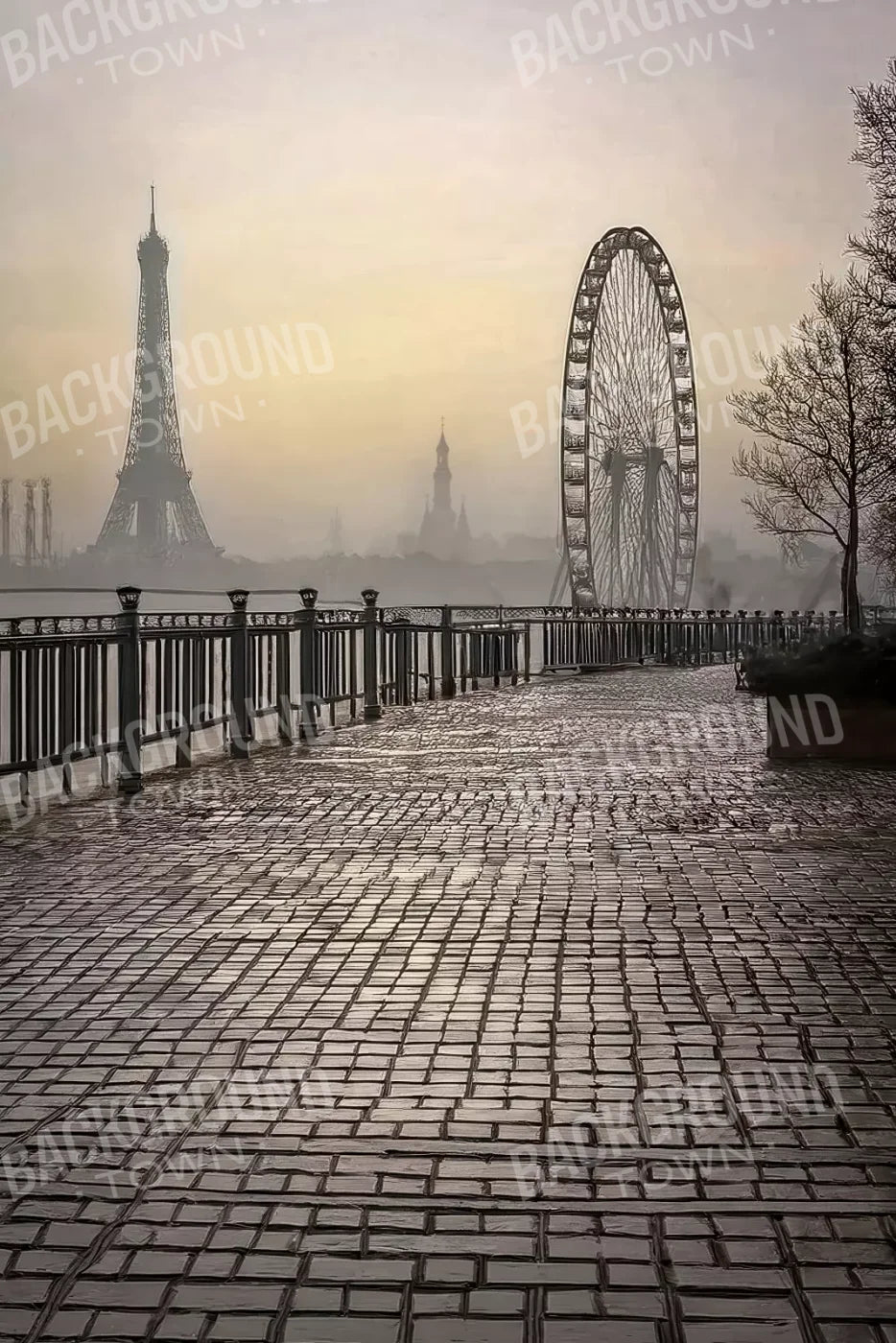 Evening View in Paris 8’x12’ UltraCloth (96 x 144 inch) Backdrop
