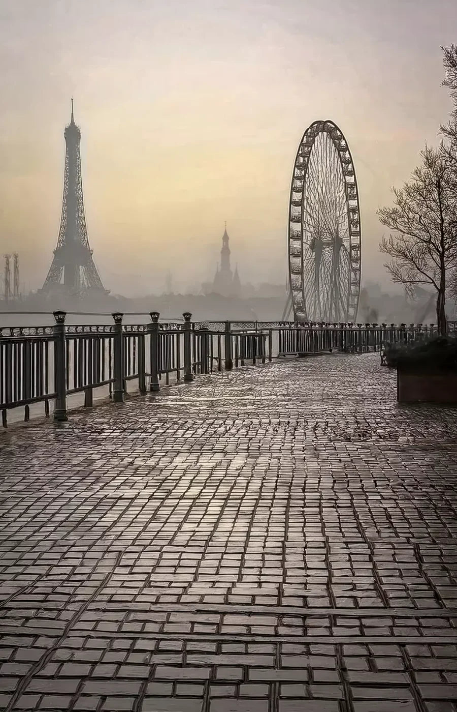 Evening View in Paris 9’x14’ UltraCloth (108 x 168 inch) Backdrop