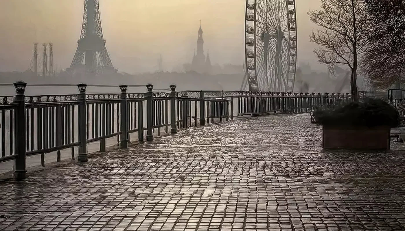Evening View in Paris 14’x8’ UltraCloth (168 x 96 inch) Backdrop