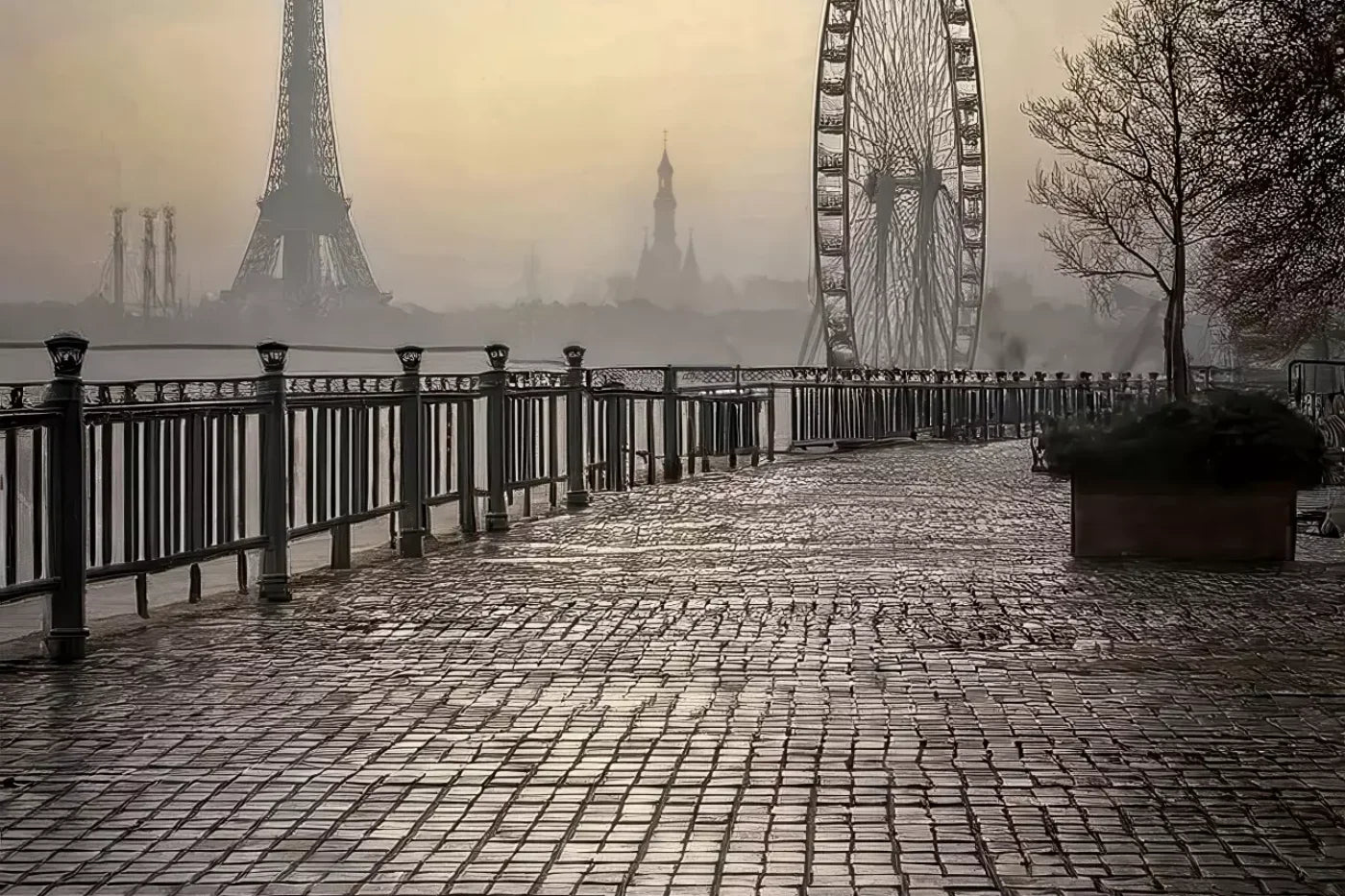 Evening View in Paris 12’x8’ UltraCloth (144 x 96 inch) Backdrop