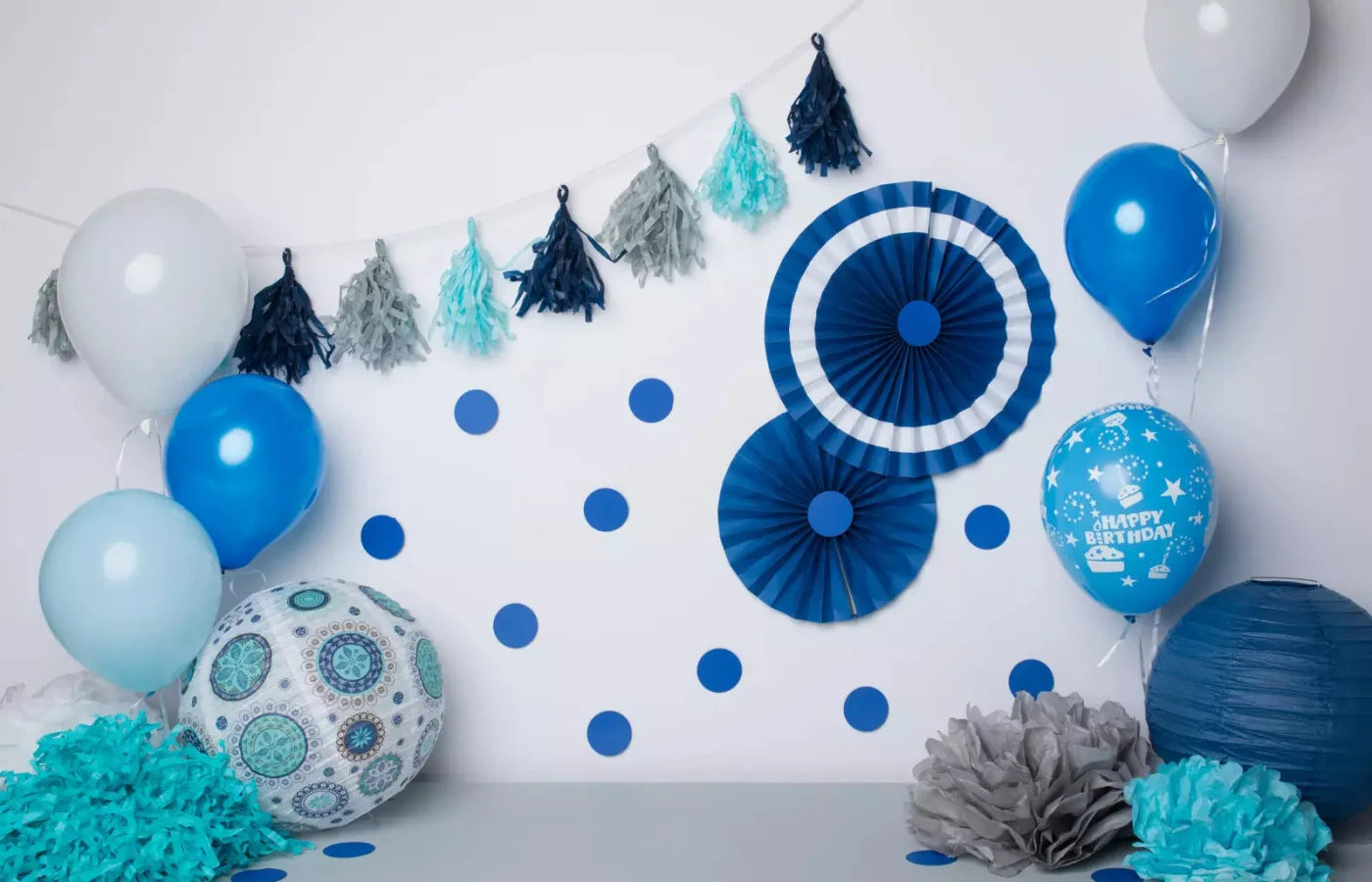 Party Blues 12X8 Ultracloth ( 144 X 96 Inch ) Backdrop