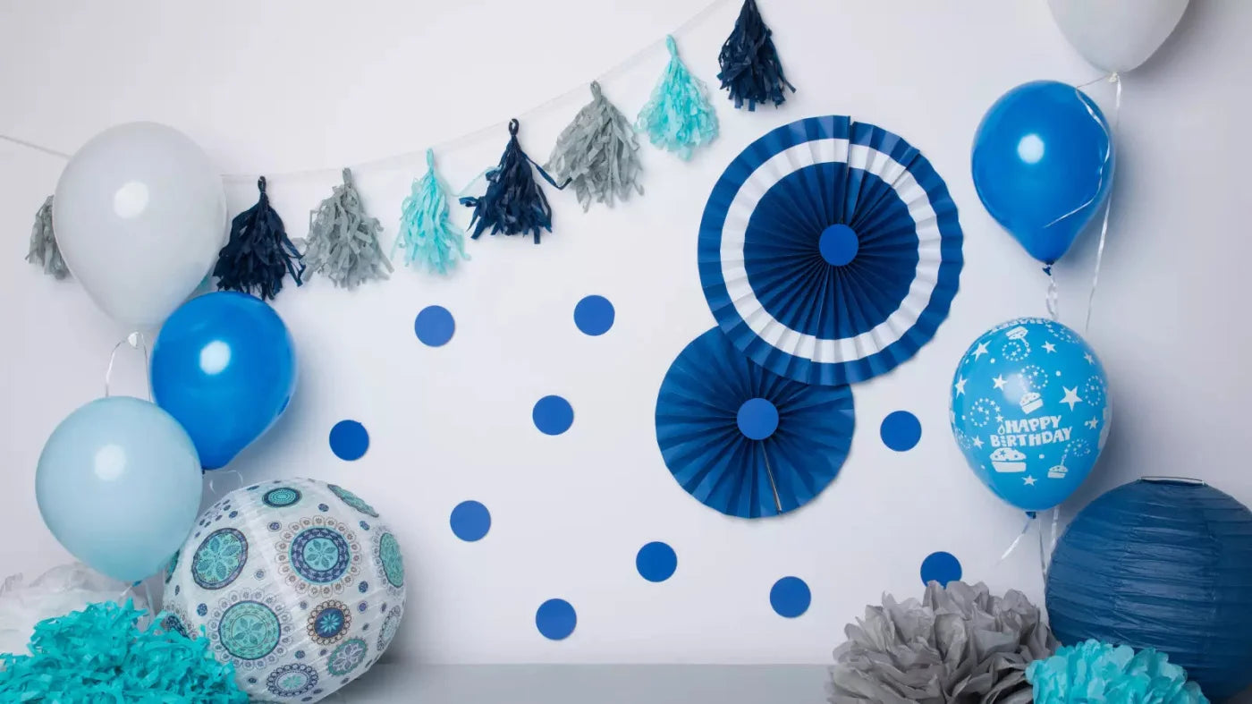 Party Blues 14X8 Ultracloth ( 168 X 96 Inch ) Backdrop