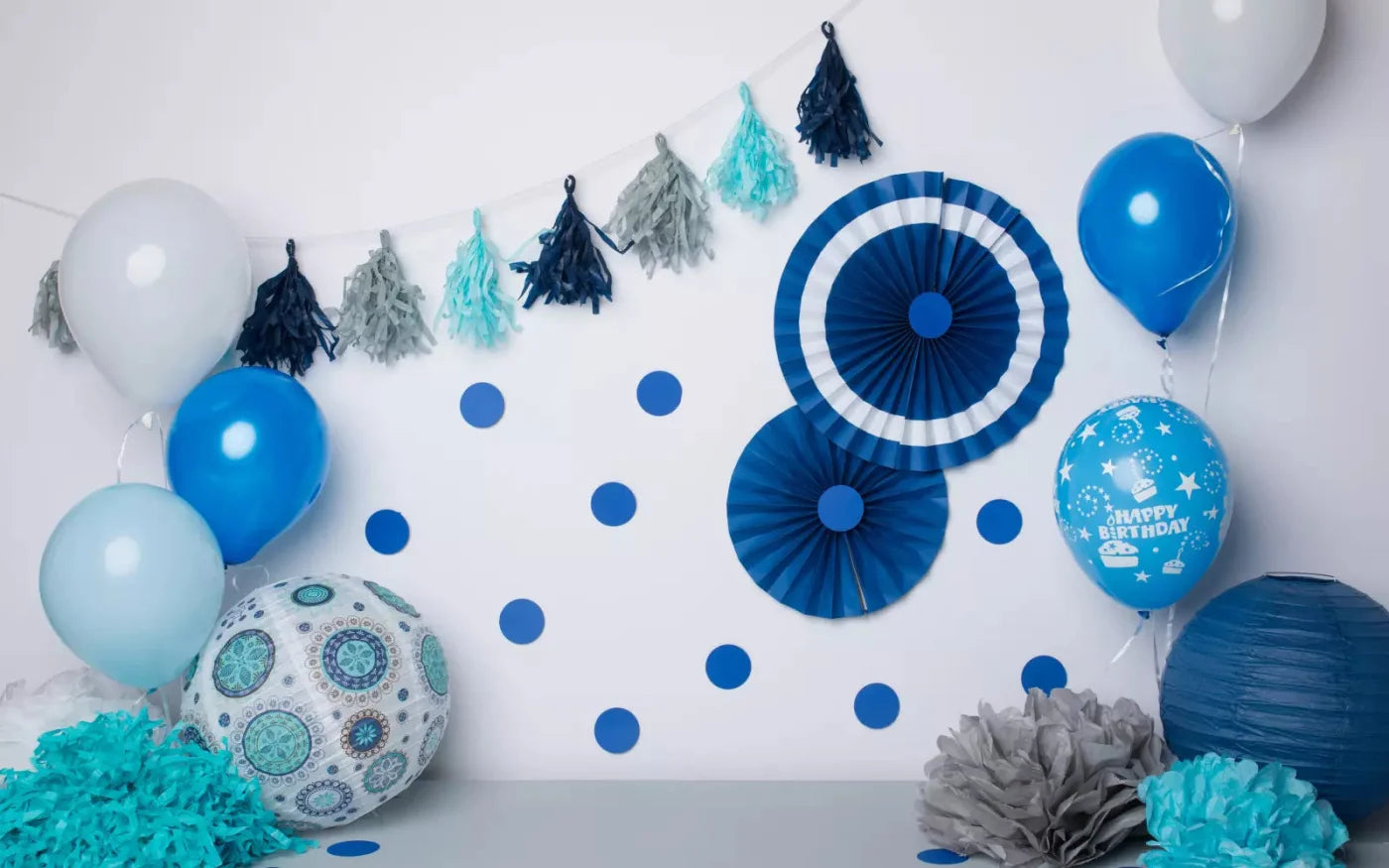 Party Blues 14X9 Ultracloth ( 168 X 108 Inch ) Backdrop