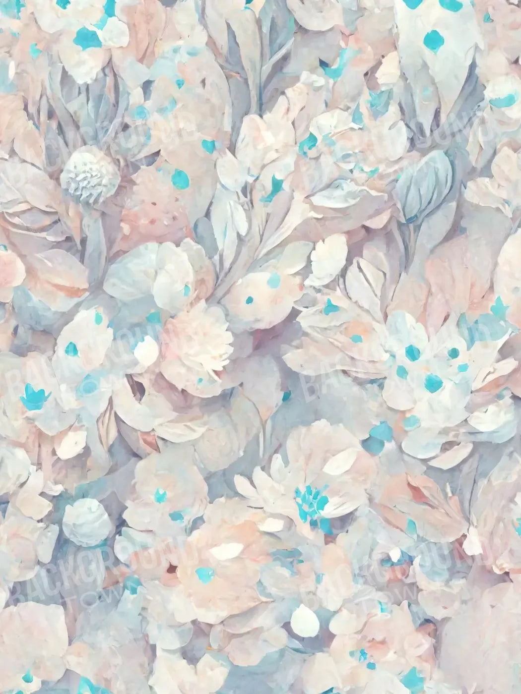 Pastel Floral 5’X6’8’ Fleece (60 X 80 Inch) Backdrop