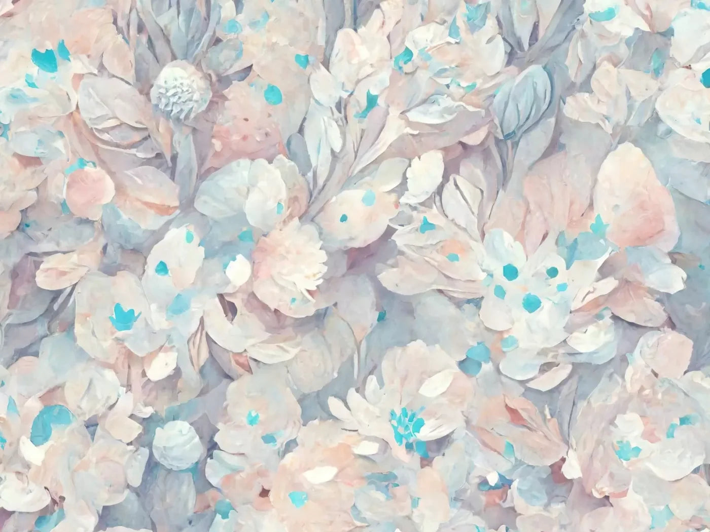 Pastel Floral 6’8’X5’ Fleece (80 X 60 Inch) Backdrop