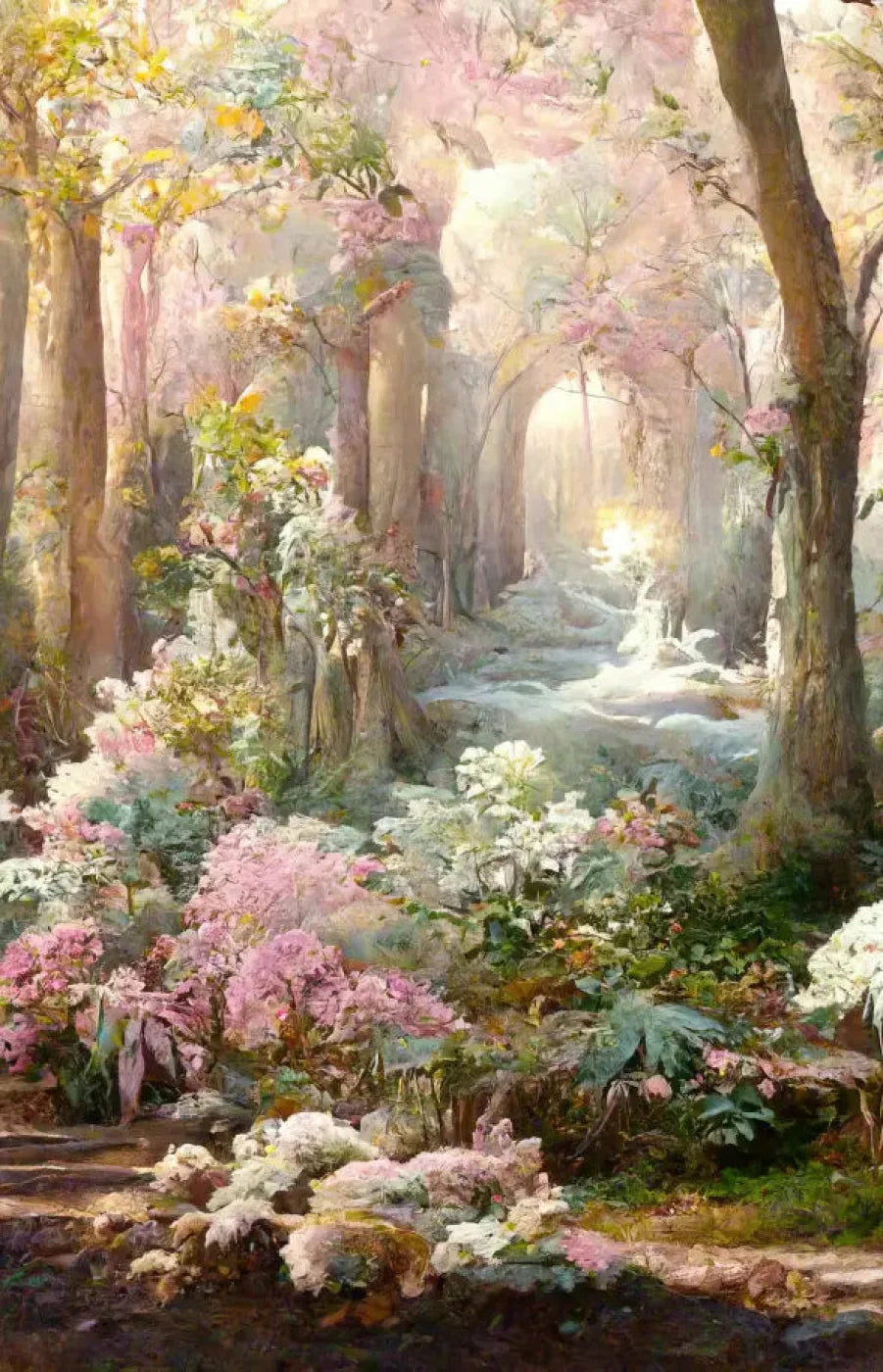 Pastel Forest 8X12 Ultracloth ( 96 X 144 Inch ) Backdrop