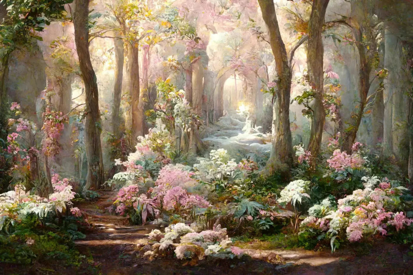 Pastel Forest 8X5 Ultracloth ( 96 X 60 Inch ) Backdrop