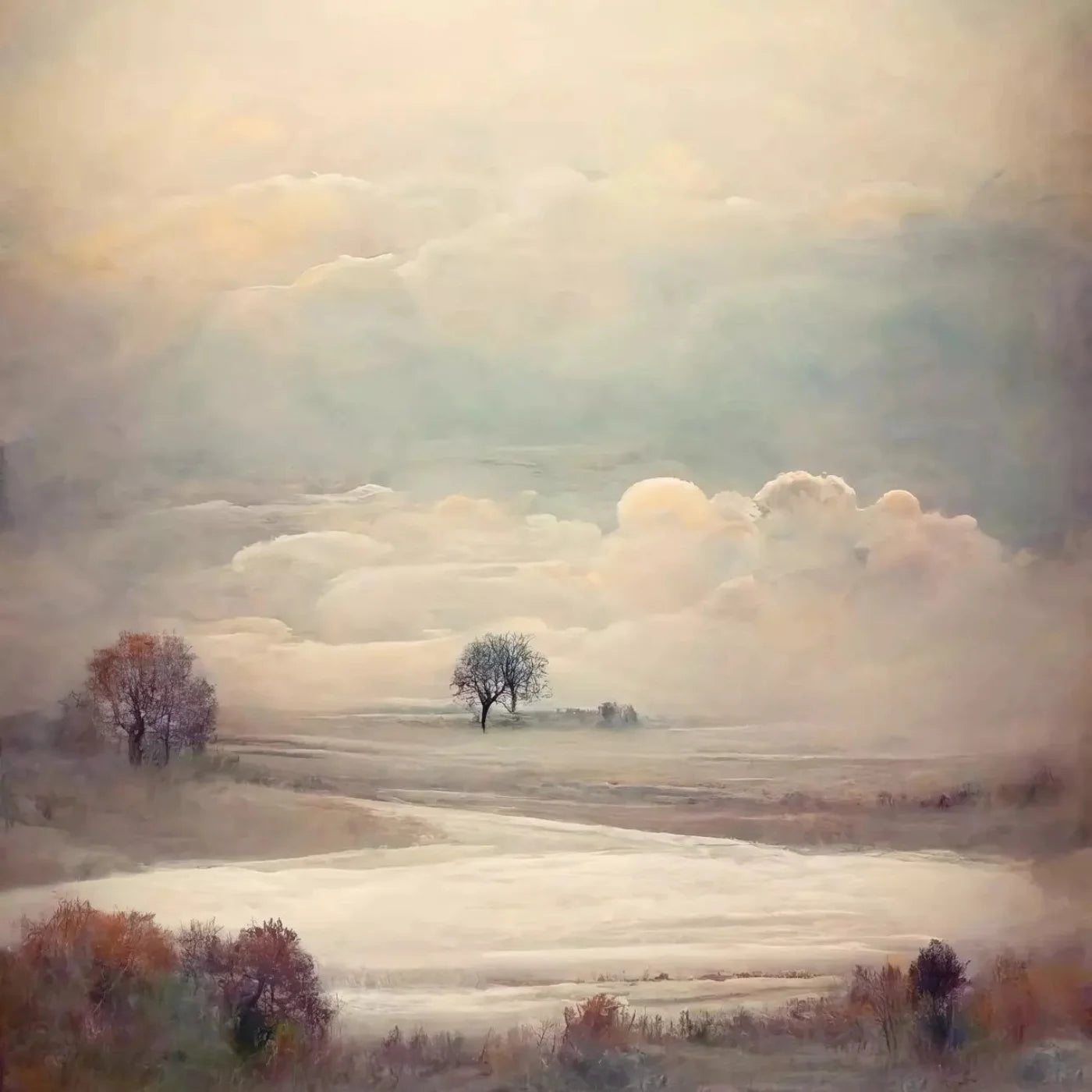 Pastel Landscape I 8X8 Fleece ( 96 X Inch ) Backdrop
