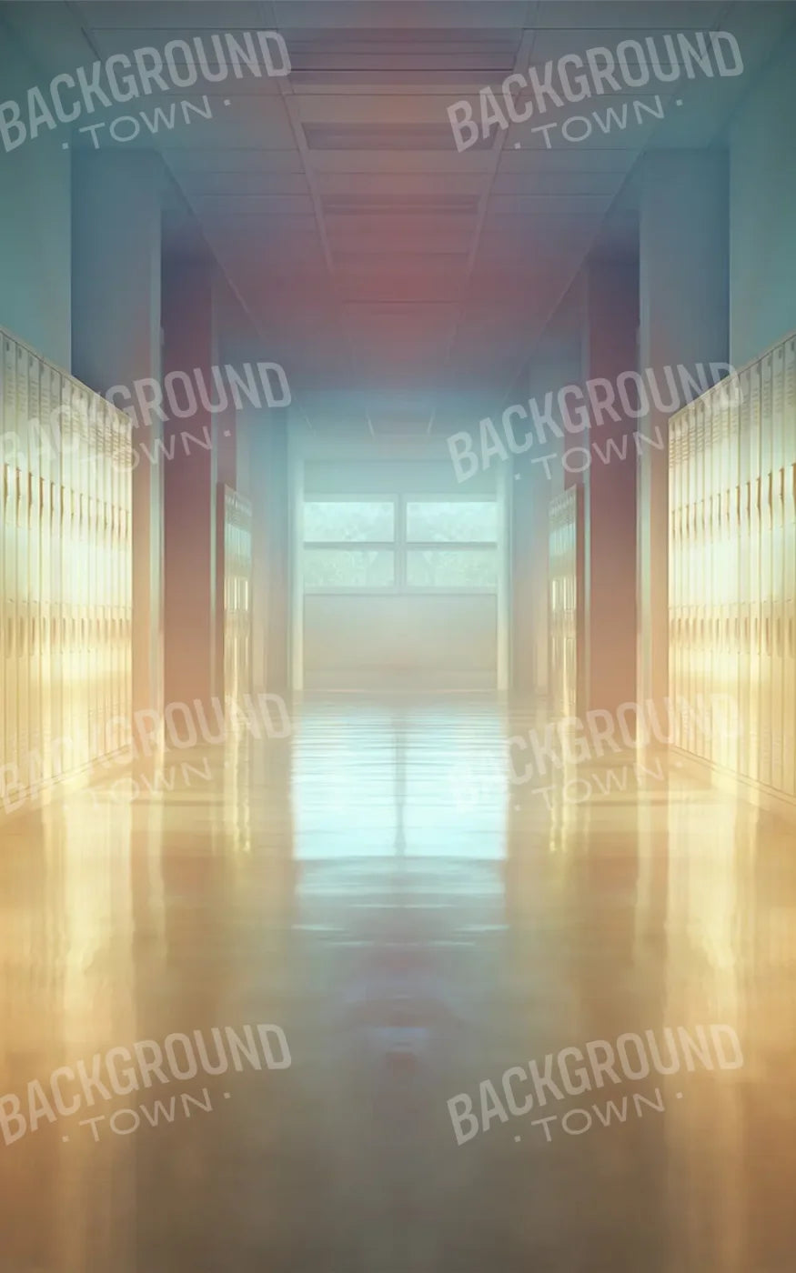 Pastel School Hallway 5’x8’ UltraCloth (60 x 96 inch) Backdrop