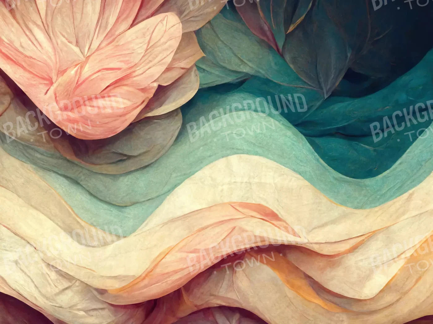 Pastel Waves 10X8 Fleece ( 120 X 96 Inch ) Backdrop
