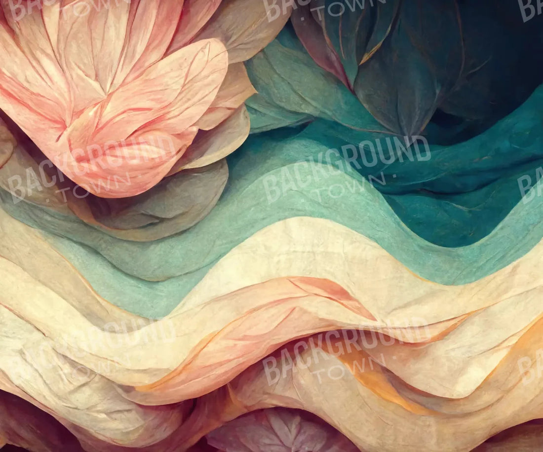 Pastel Waves 5X42 Fleece ( 60 X 50 Inch ) Backdrop