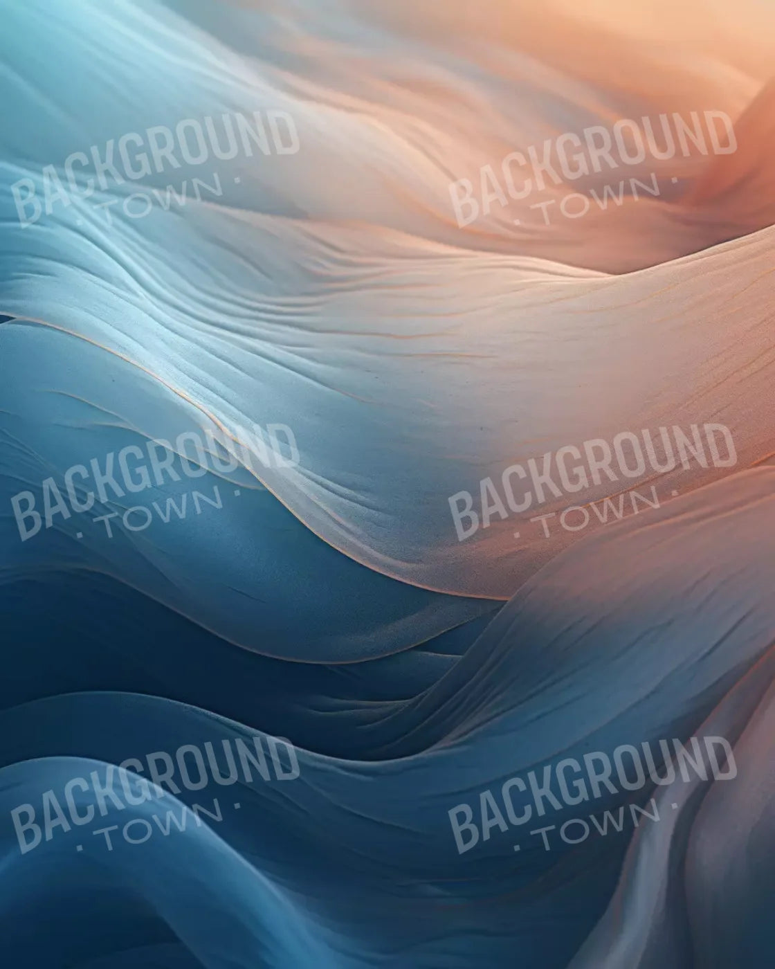 Pastel Waves I 8’X10’ Fleece (96 X 120 Inch) Backdrop