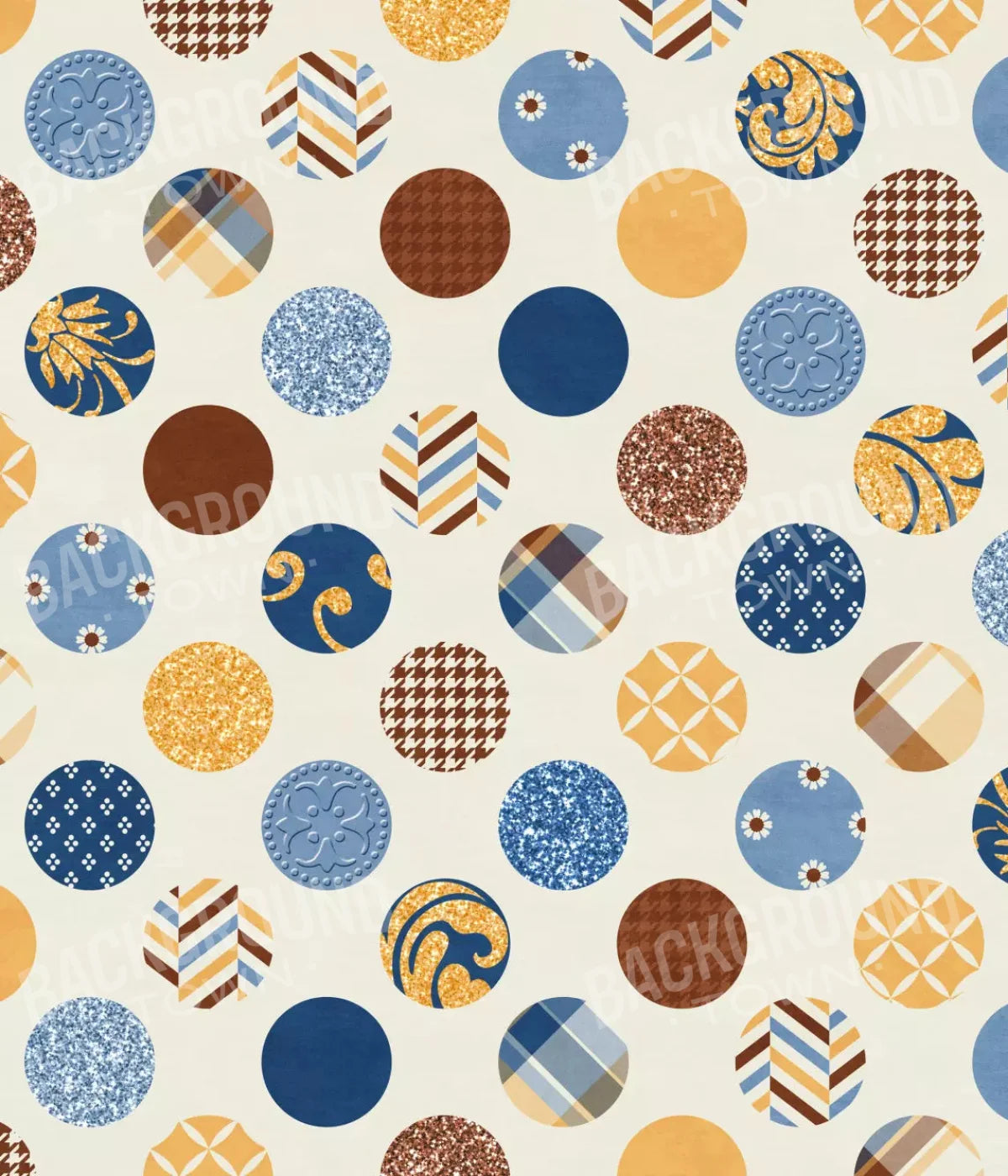 Patchwork Polka 10X12 Ultracloth ( 120 X 144 Inch ) Backdrop