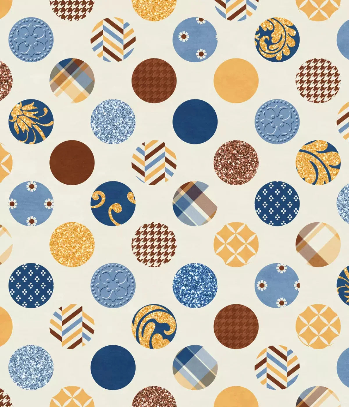 Patchwork Polka 10X12 Ultracloth ( 120 X 144 Inch ) Backdrop