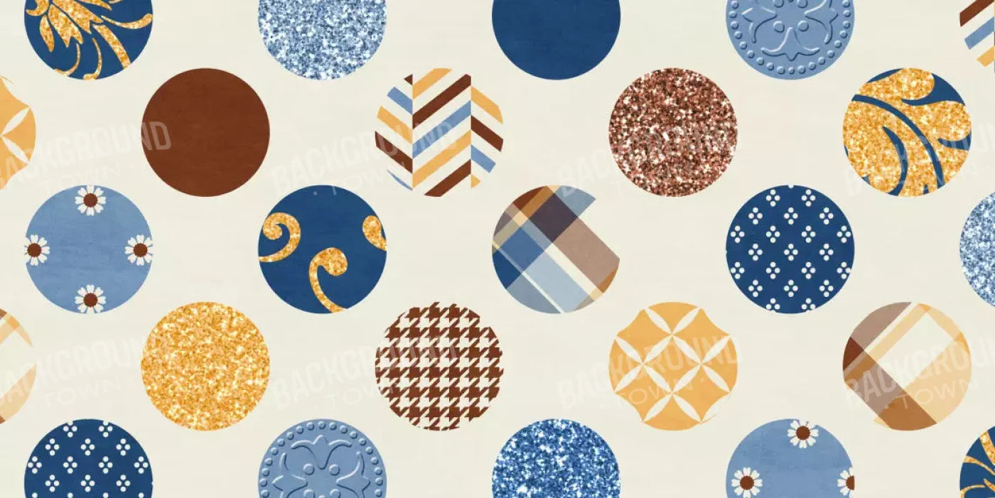 Patchwork Polka 20X10 Ultracloth ( 240 X 120 Inch ) Backdrop