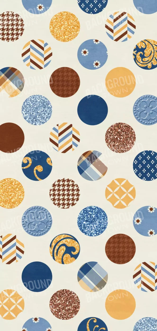 Patchwork Polka 8X16 Ultracloth ( 96 X 192 Inch ) Backdrop