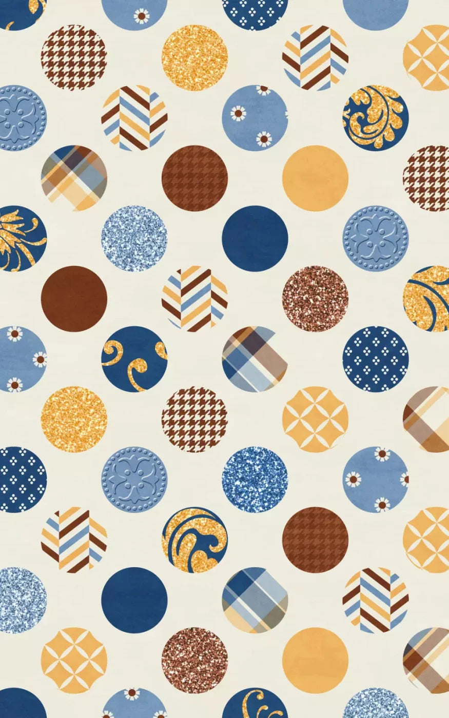 Patchwork Polka 9X14 Ultracloth ( 108 X 168 Inch ) Backdrop