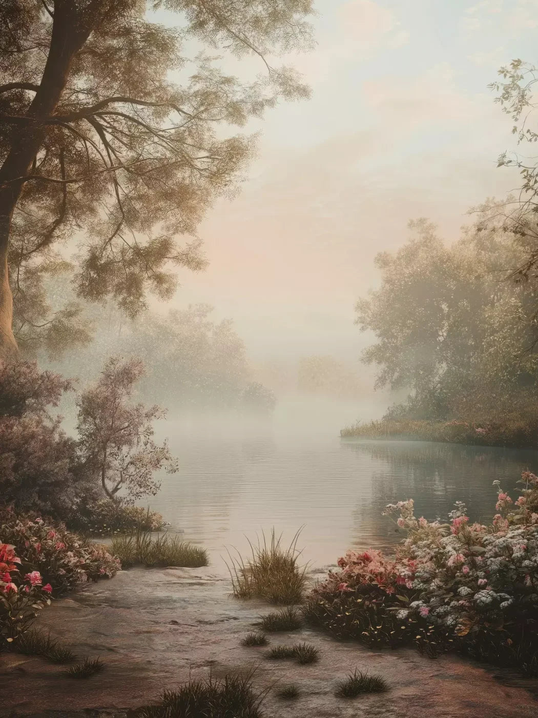 Peaceful Lake 6’X8’ Fleece (72 X 96 Inch) Backdrop