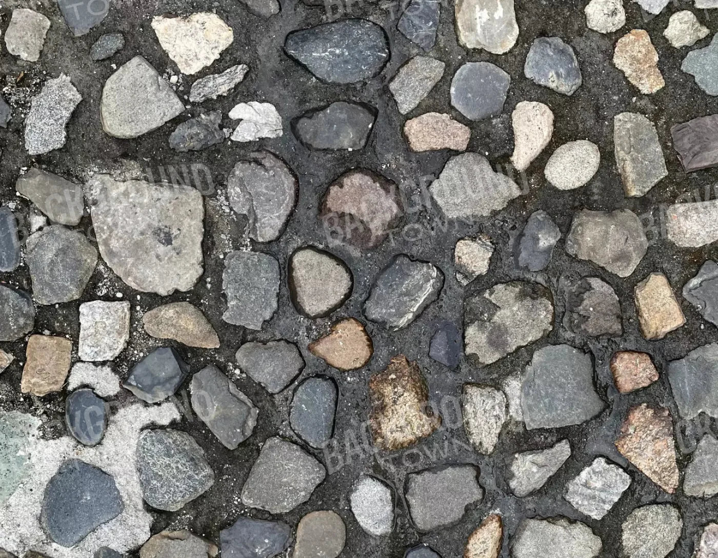 Pebble Path Floor 8X6 Fleece ( 96 X 72 Inch ) Backdrop