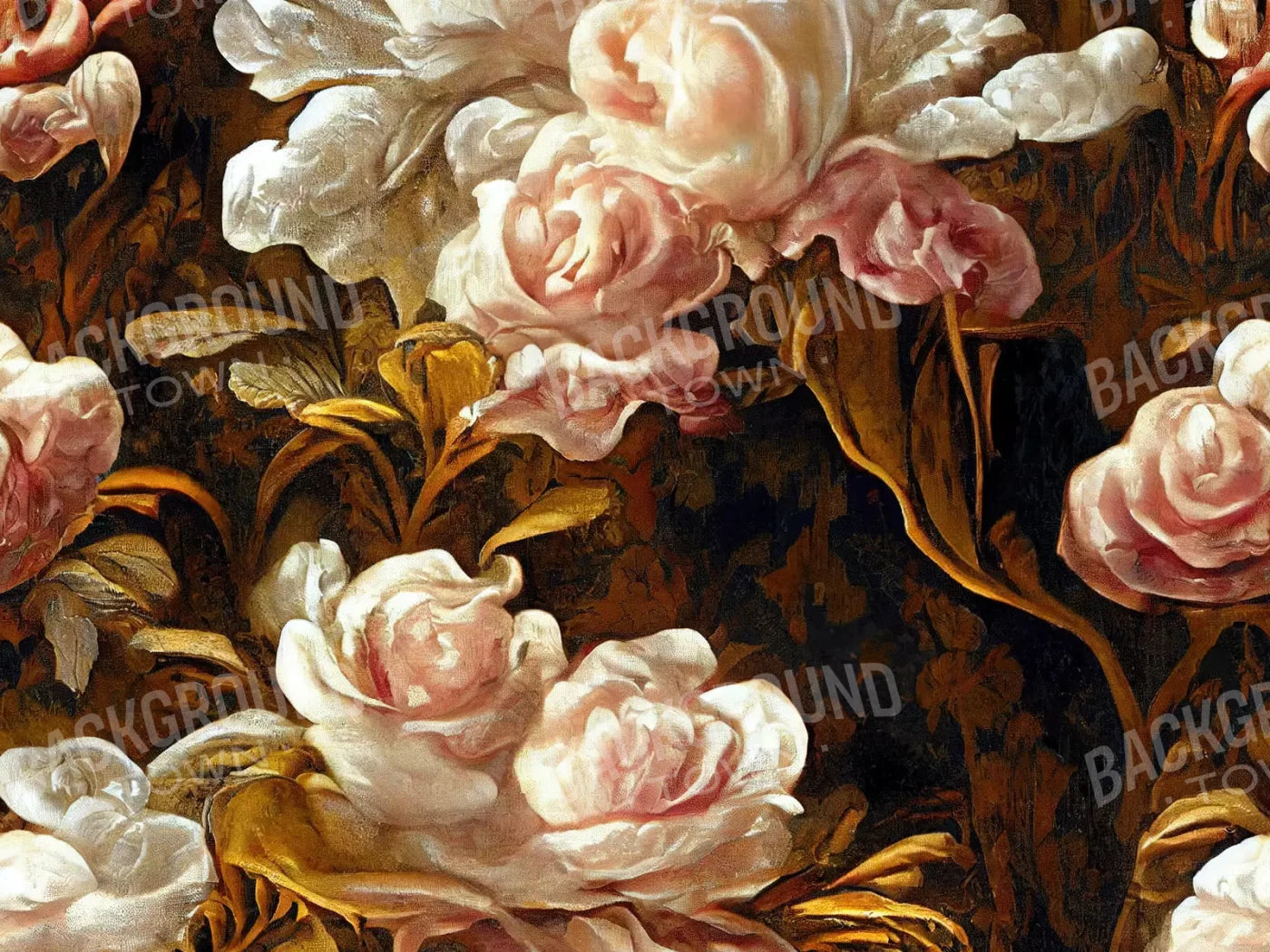 Peonies 68X5 Fleece ( 80 X 60 Inch ) Backdrop