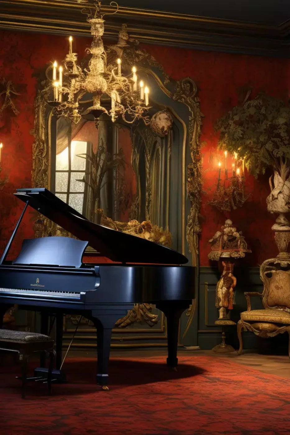 Piano Room I 8’X12’ Ultracloth (96 X 144 Inch) Backdrop