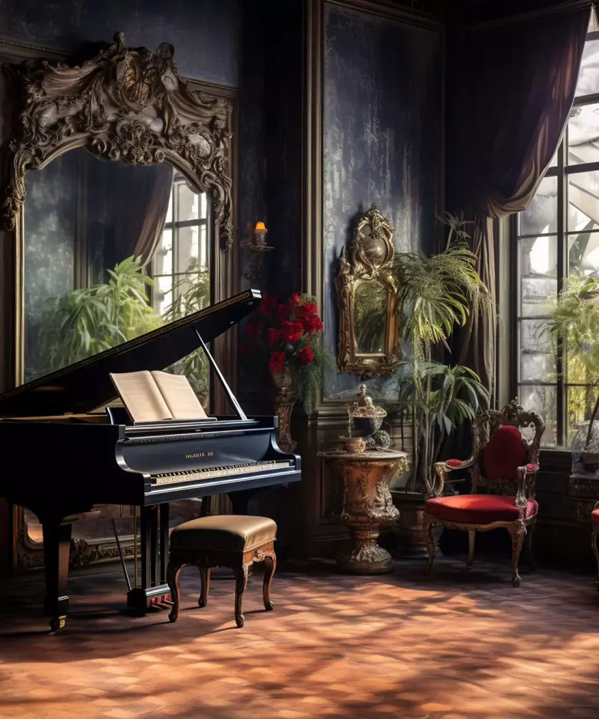 Piano Room Ii 10’X12’ Ultracloth (120 X 144 Inch) Backdrop