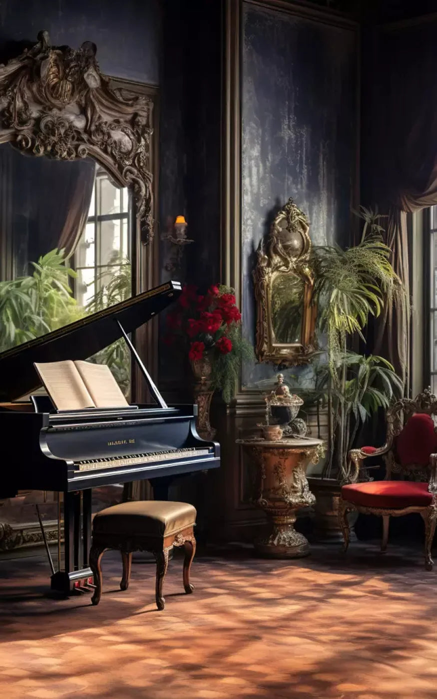 Piano Room Ii 10’X16’ Ultracloth (120 X 192 Inch) Backdrop