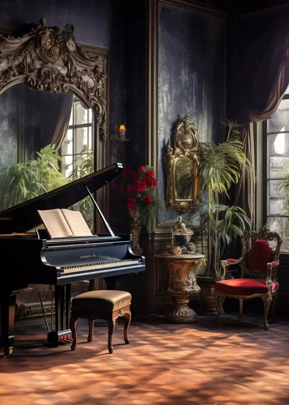 Piano Room Ii 5’X7’ Ultracloth (60 X 84 Inch) Backdrop