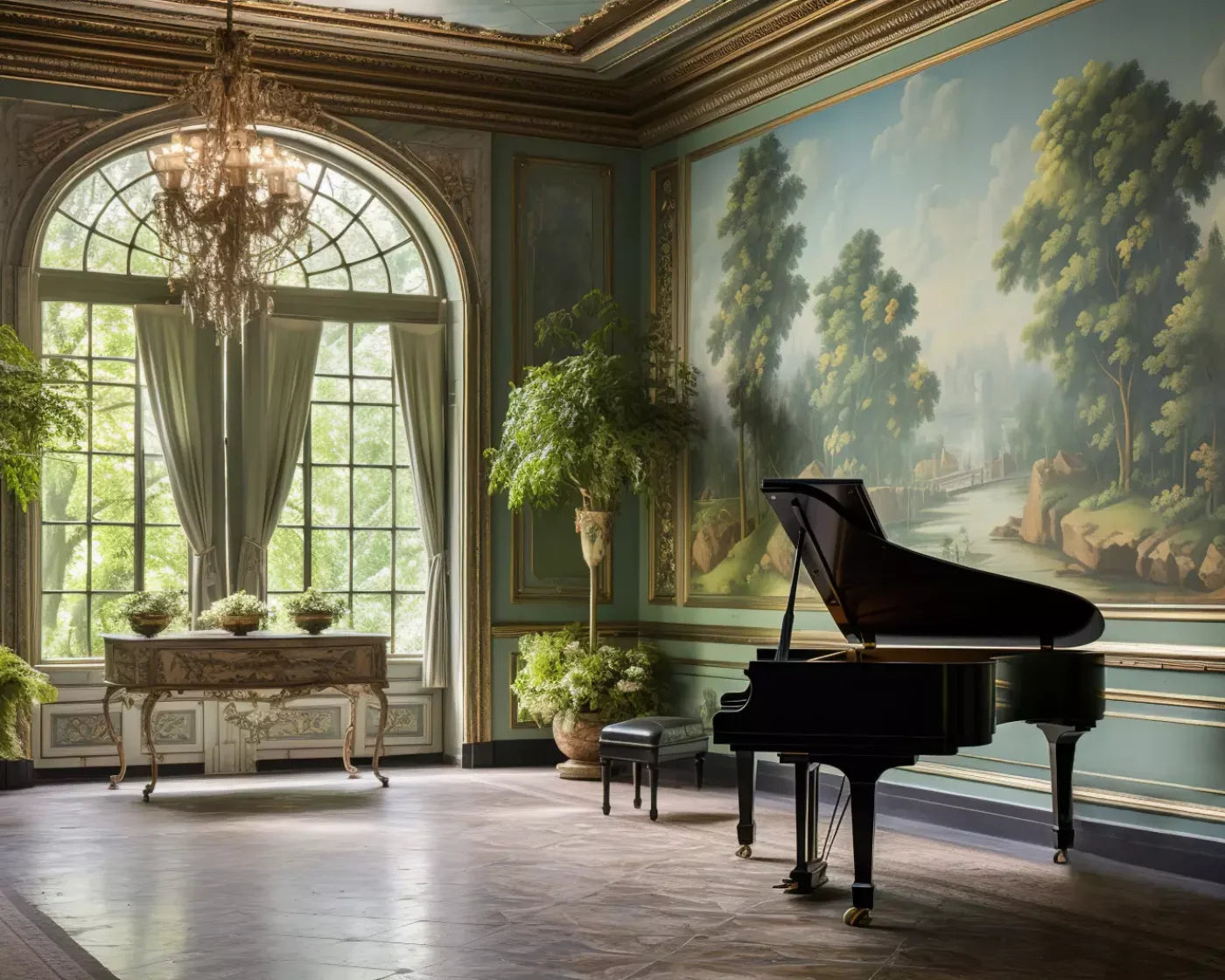 Piano Room Iii 10’X8’ Fleece (120 X 96 Inch) Backdrop