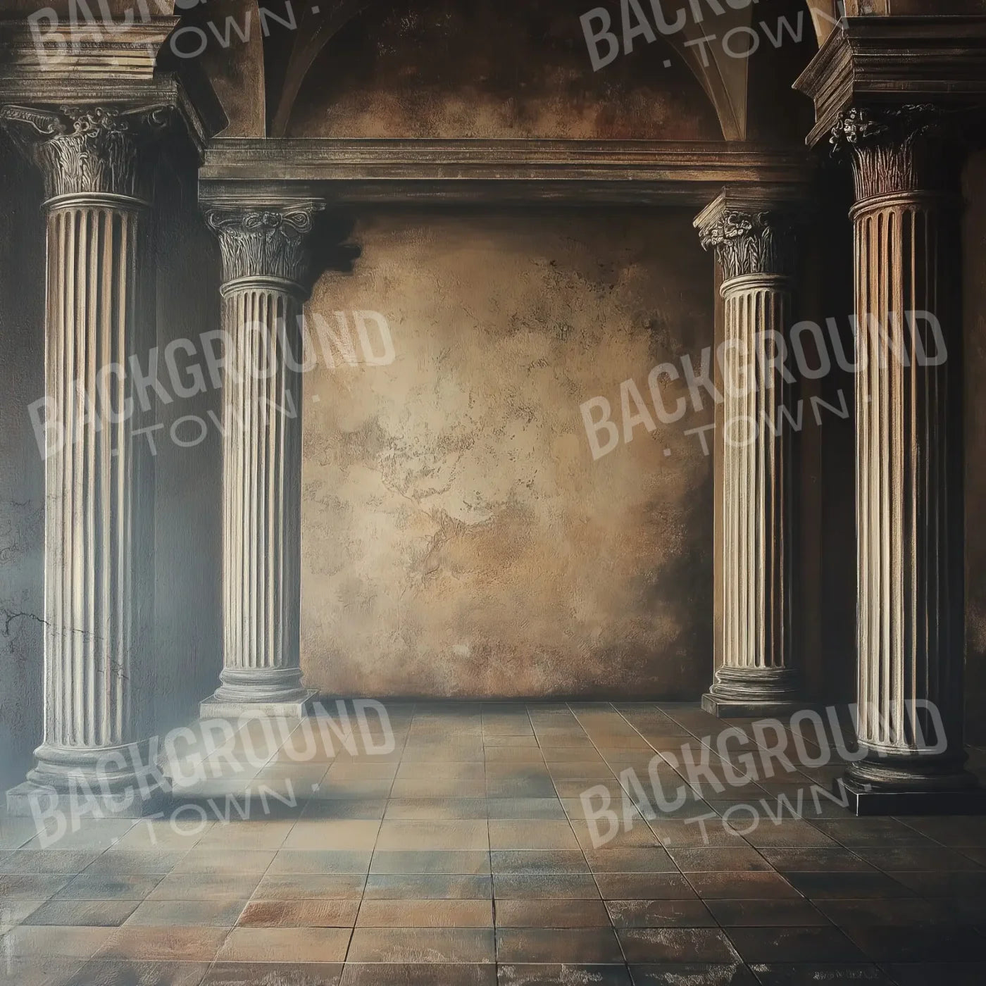 Piller Walk Way I 8’x8’ Fleece (96 x 96 inch) Backdrop