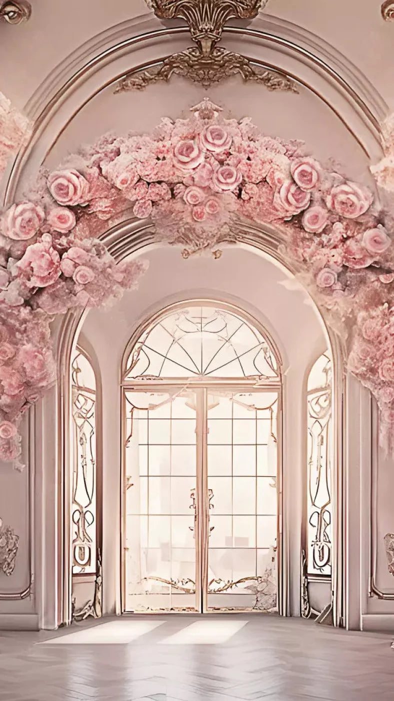 Pink Ballroom 8X14 Ultracloth ( 96 X 168 Inch ) Backdrop