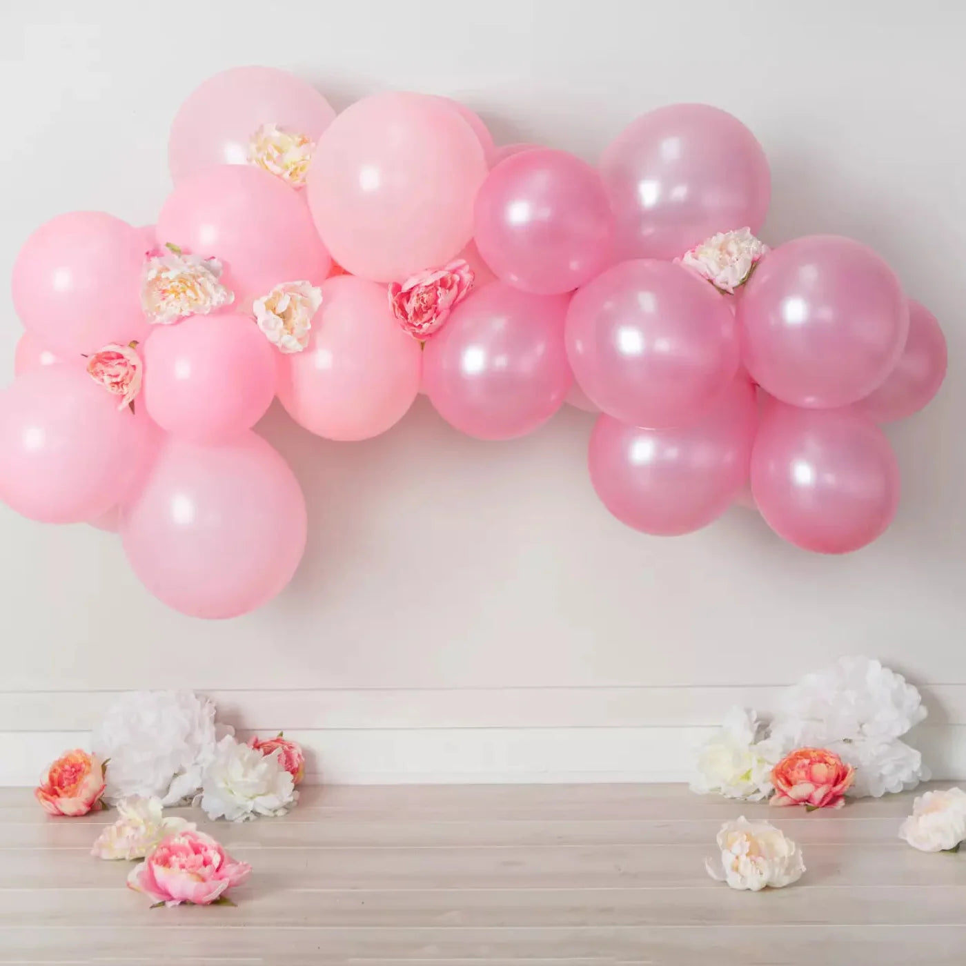 Pink Birthday Balloons 10X10 Ultracloth ( 120 X Inch ) Backdrop