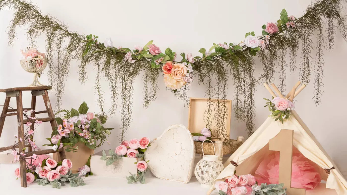 Pink Boho 14X8 Ultracloth ( 168 X 96 Inch ) Backdrop