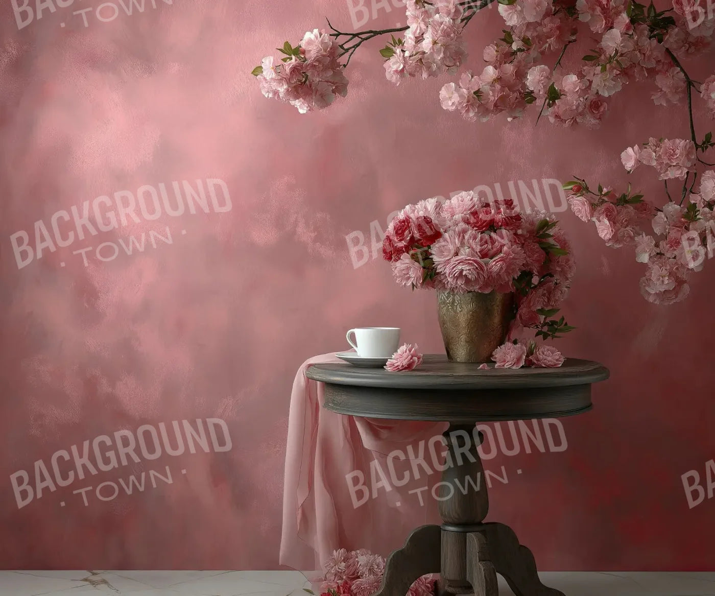 Pink Cafe 5’x4’2 Fleece (60 x 50 inch) Backdrop