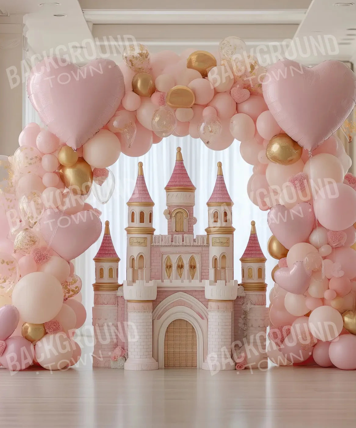 Pink Castle 10’x12’ UltraCloth (120 x 144 inch) Backdrop