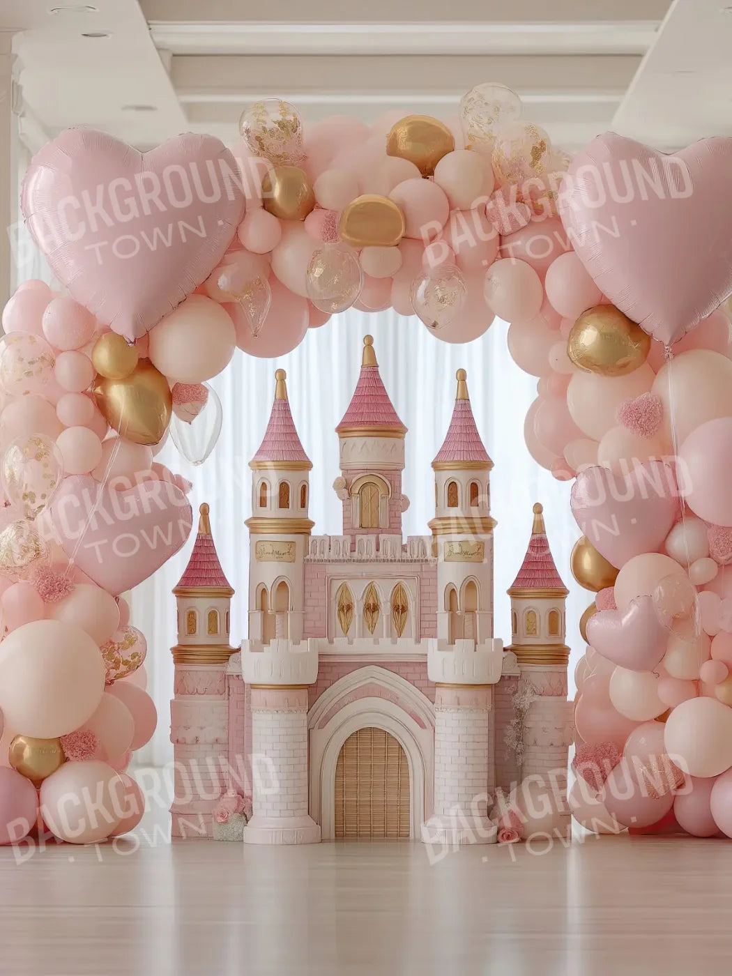 Pink Castle 5’x6’8 Fleece (60 x 80 inch) Backdrop