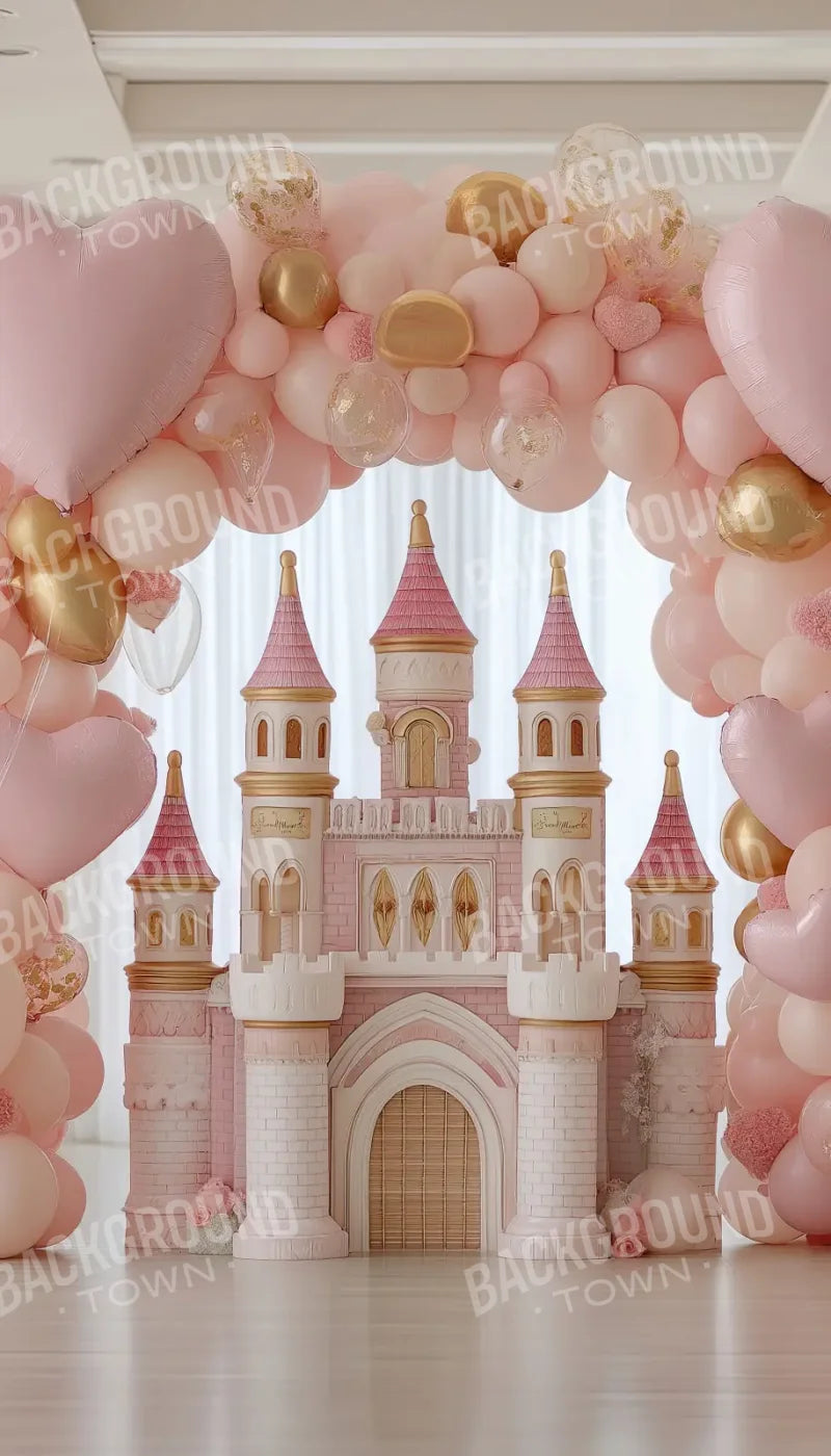 Pink Castle 8’x14’ UltraCloth (96 x 168 inch) Backdrop