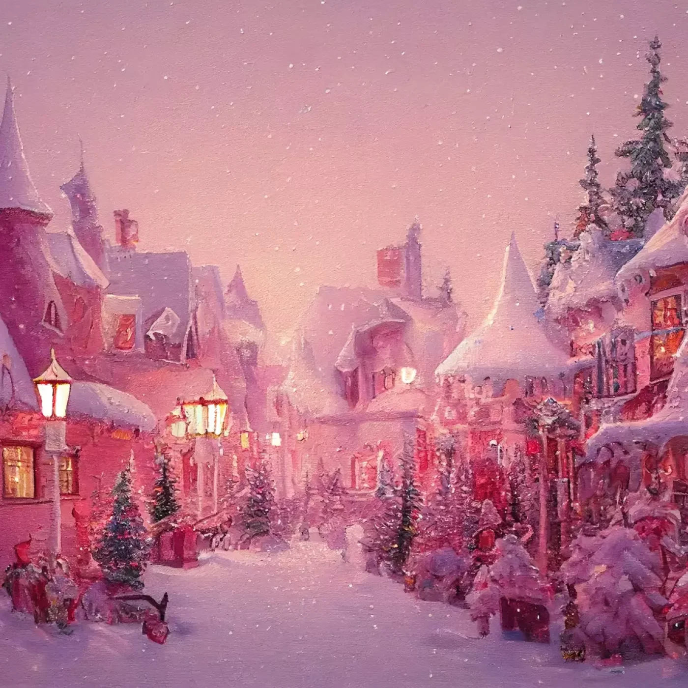 Pink Christmas 10’X10’ Ultracloth (120 X Inch) Backdrop
