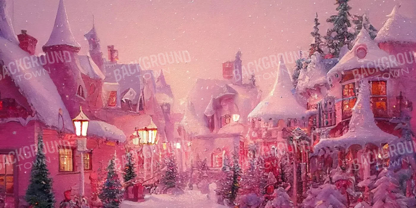 Pink Christmas 16’X8’ Ultracloth (192 X 96 Inch) Backdrop