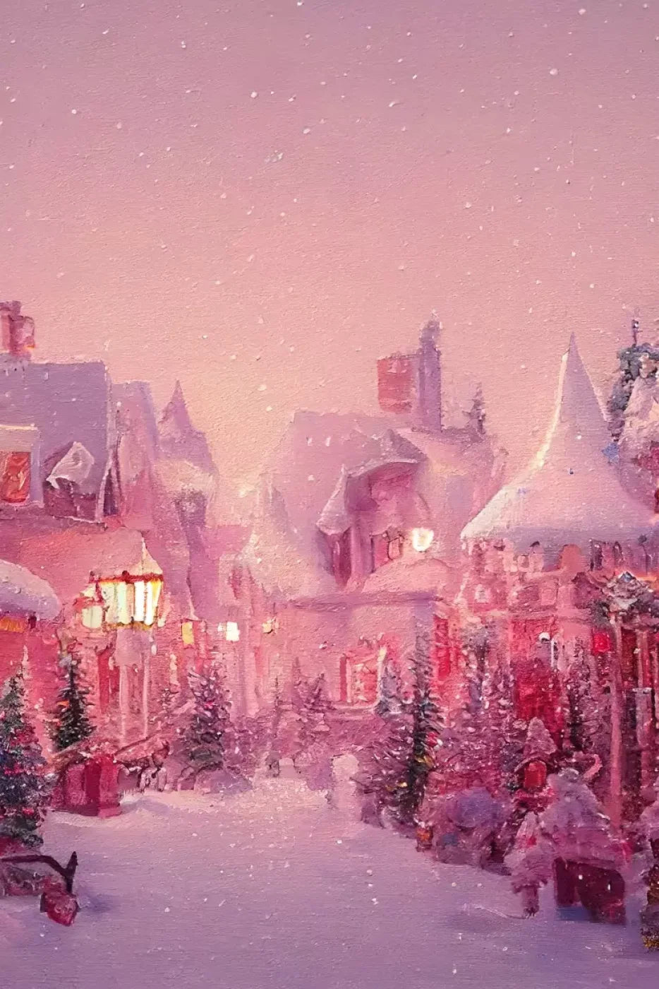 Pink Christmas 8’X12’ Ultracloth (96 X 144 Inch) Backdrop