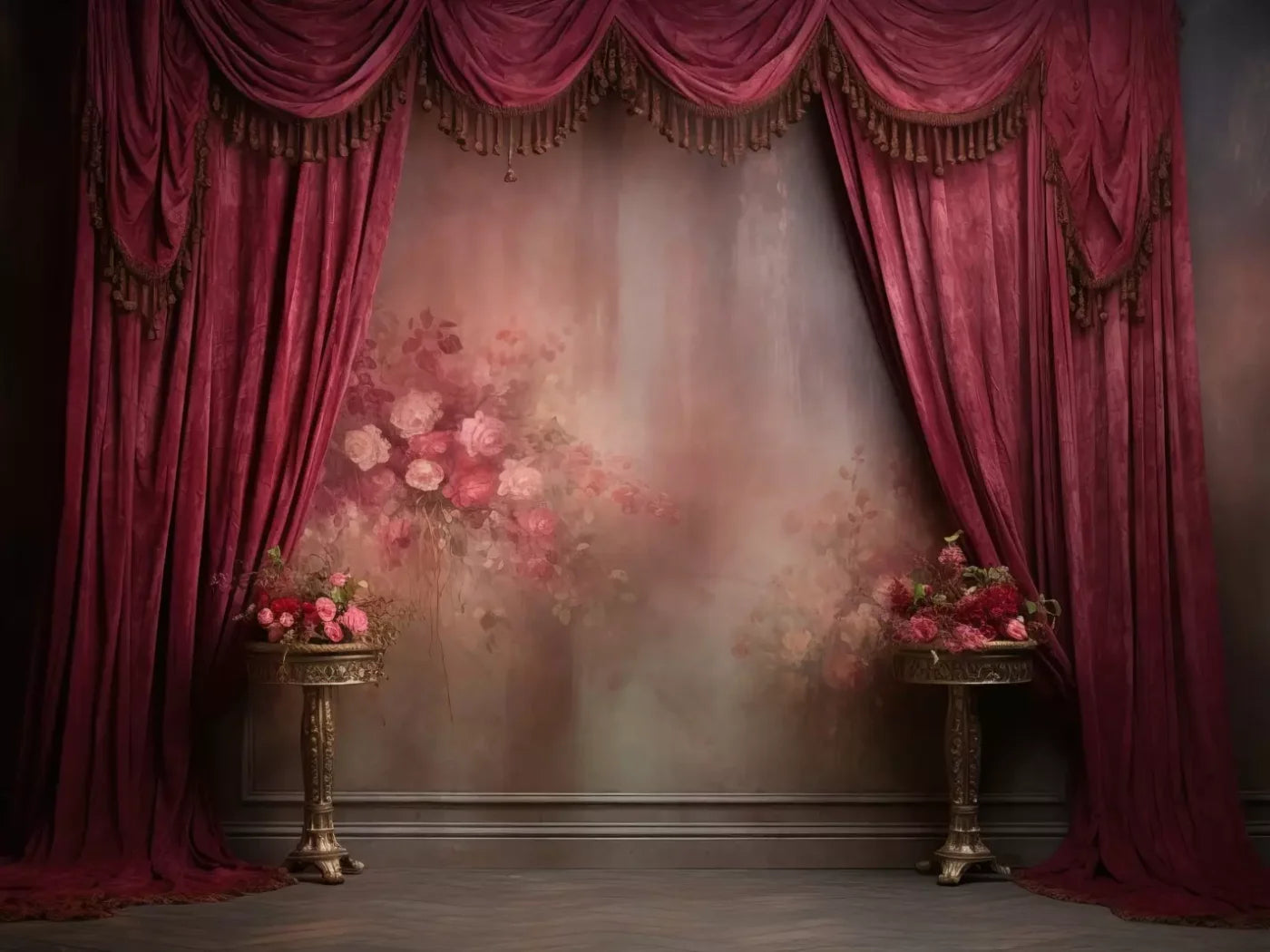 Pink Curtain Call 68X5 Fleece ( 80 X 60 Inch ) Backdrop