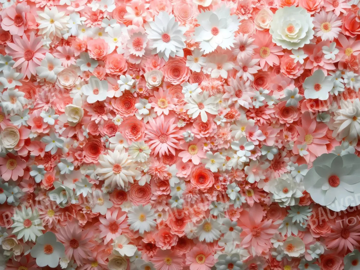 Pink Daisies 8’x6’ Fleece (96 x 72 inch) Backdrop