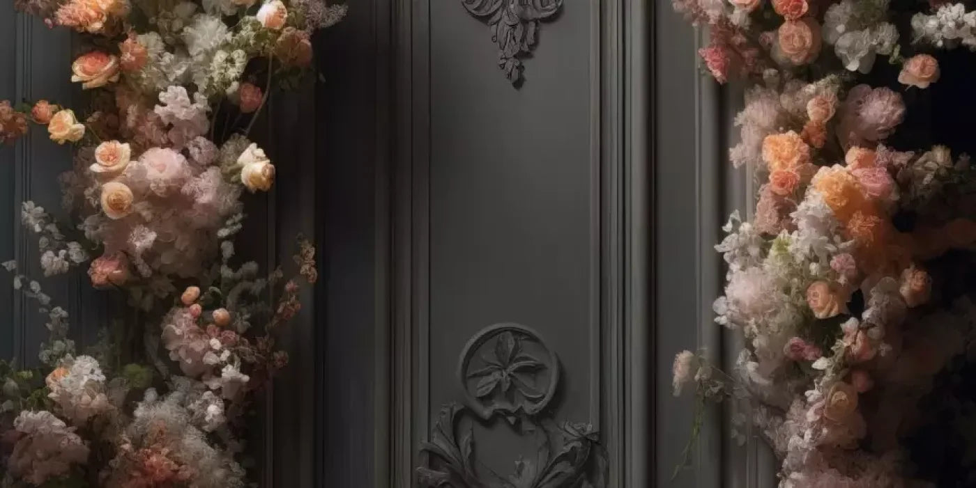 Pink Flower Wall Arch 16’X8’ Ultracloth (192 X 96 Inch) Backdrop