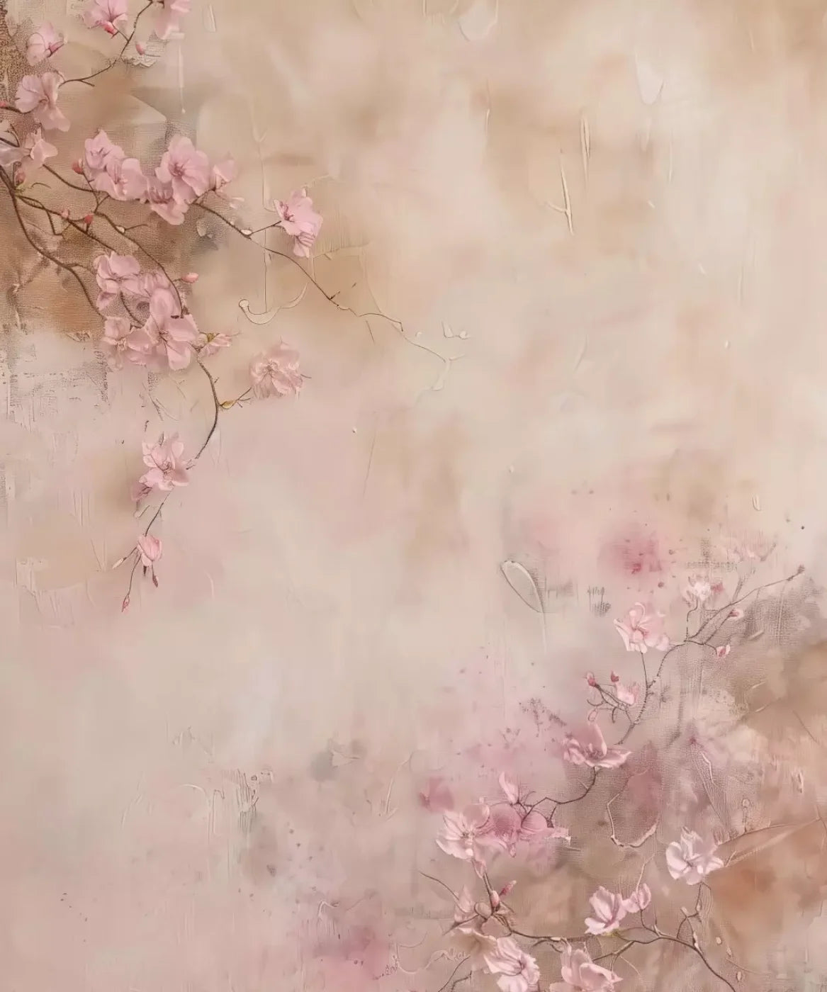 Pink Flowers Vines 10’X12’ Ultracloth (120 X 144 Inch) Backdrop