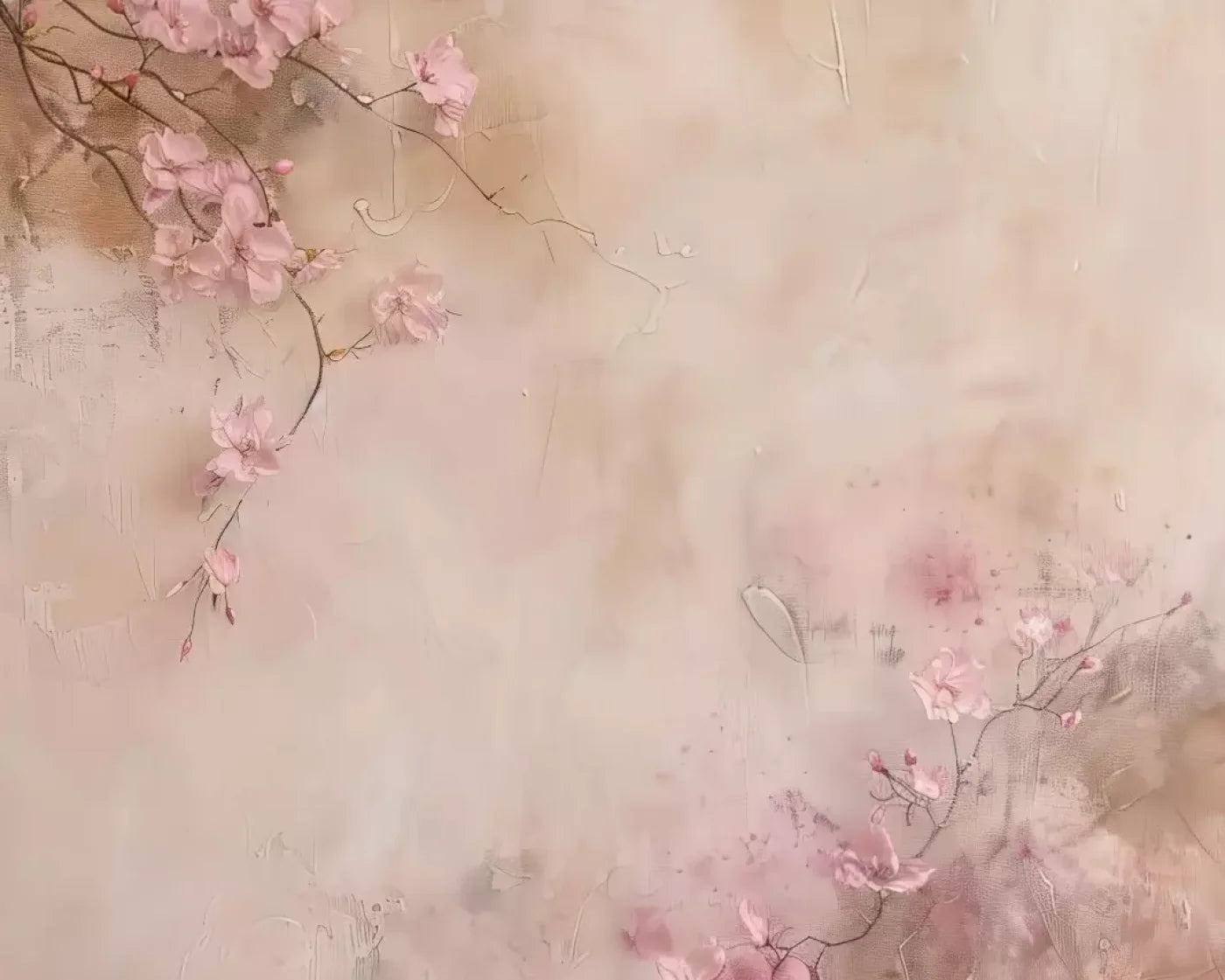 Pink Flowers Vines 10’X8’ Fleece (120 X 96 Inch) Backdrop
