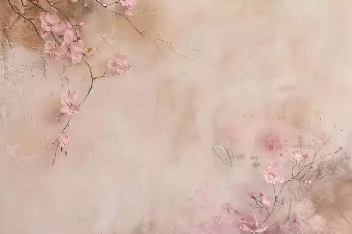 Pink Flowers Vines 12’X8’ Ultracloth (144 X 96 Inch) Backdrop